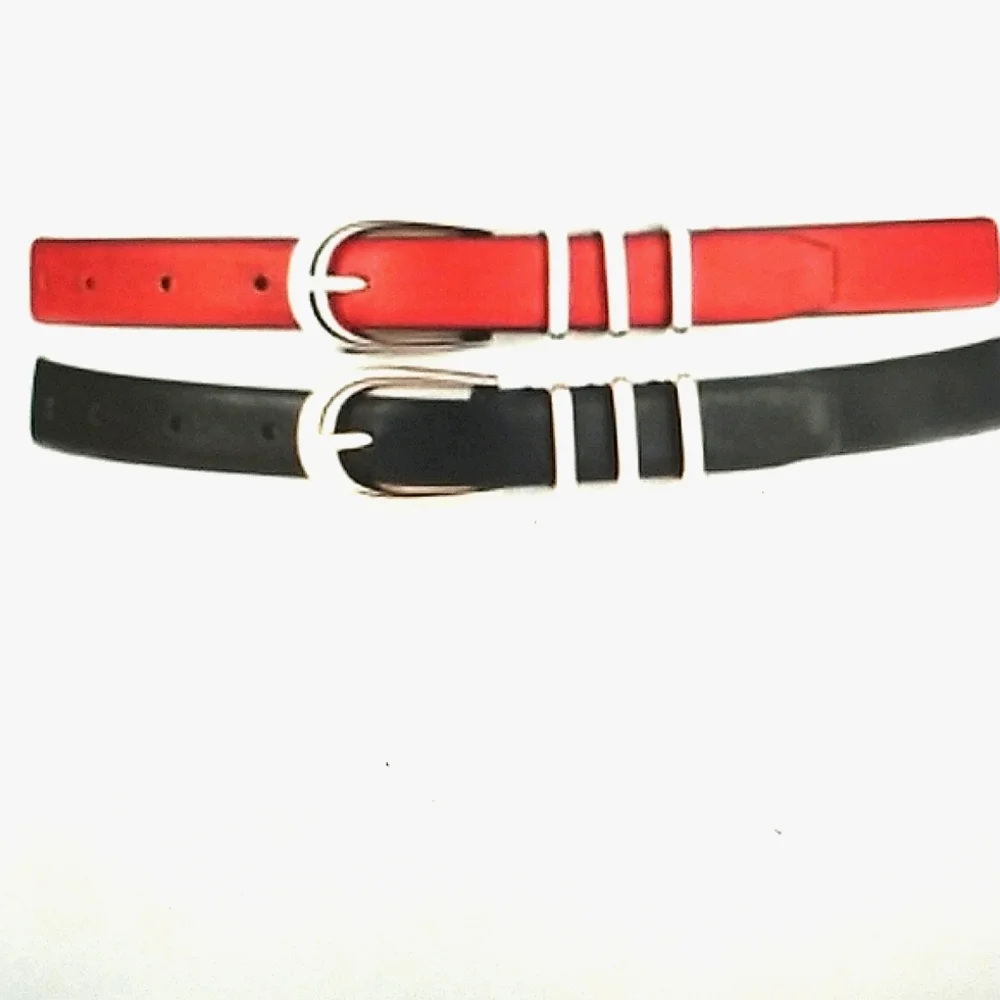 Steve Madden 2 Belts Size Small Red/Black